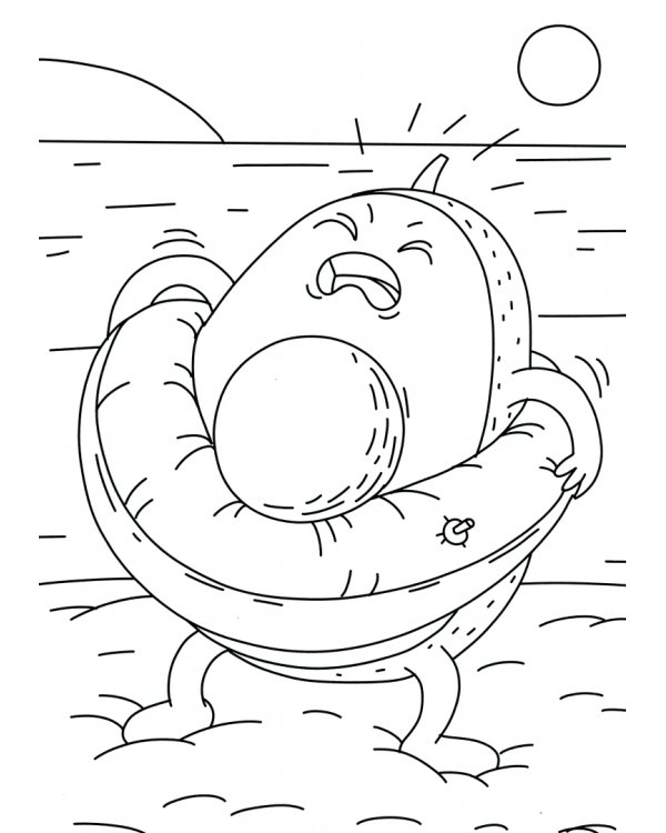 Раскраска А4. Мир авокадо