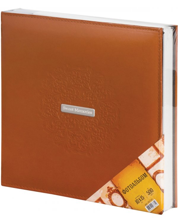 Фотоальбом "Omega" на 500 фото коричневый (391181)