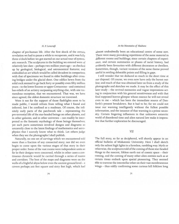 At the Mountains of Madness