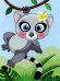Алмазная мозаика "Лемурчик", 30х40 см
