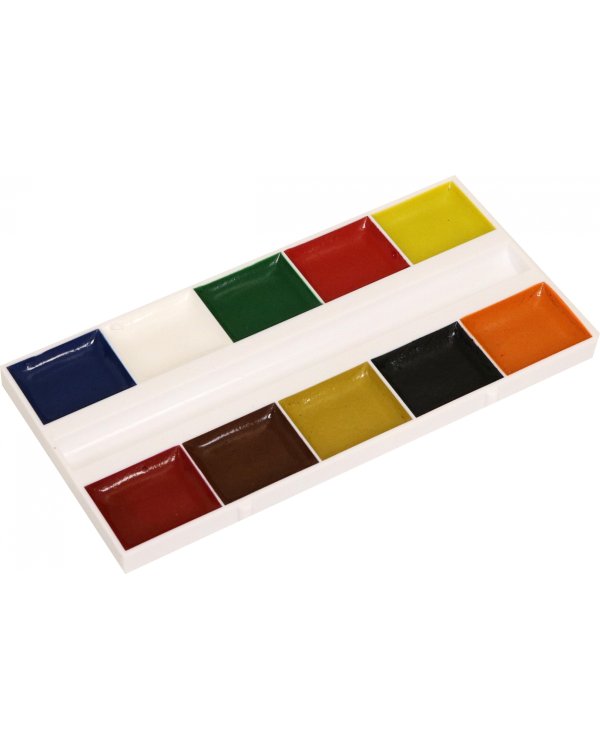 Акварель медовая "Зверята", 10 цветов