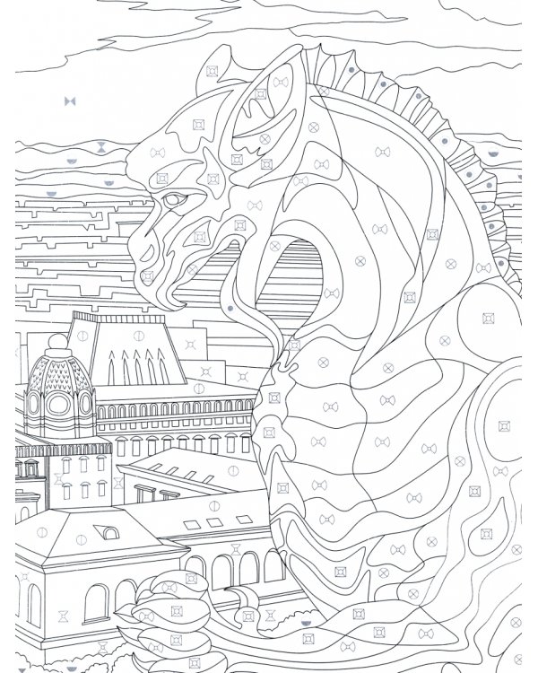 Горгульи. Раскраска