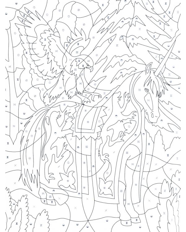 Единороги. Раскраска