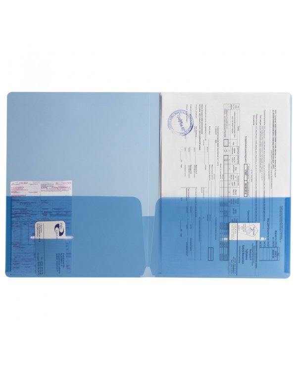 Папка-уголок "Brauberg", 2 кармана, 180 мкм, синяя