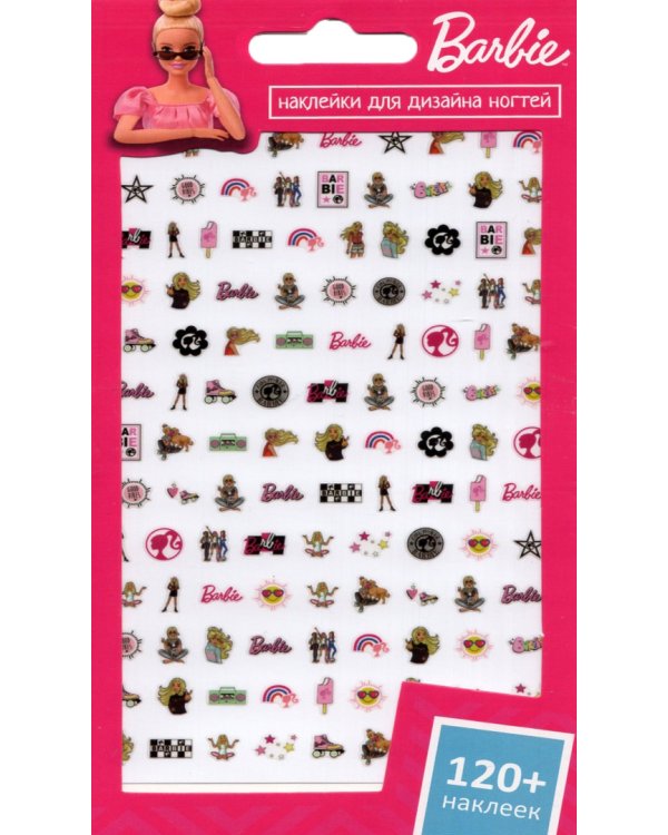 Наклейки на ногти "Барби", размер: 95х185 мм