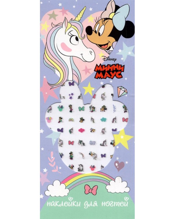 Наклейки на ногти "Минни Маус", размер: 70х160 мм