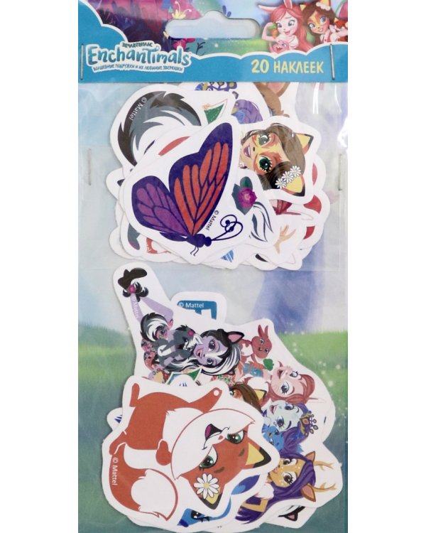 Набор фигурных наклеек "Enchantimals", 20 штук