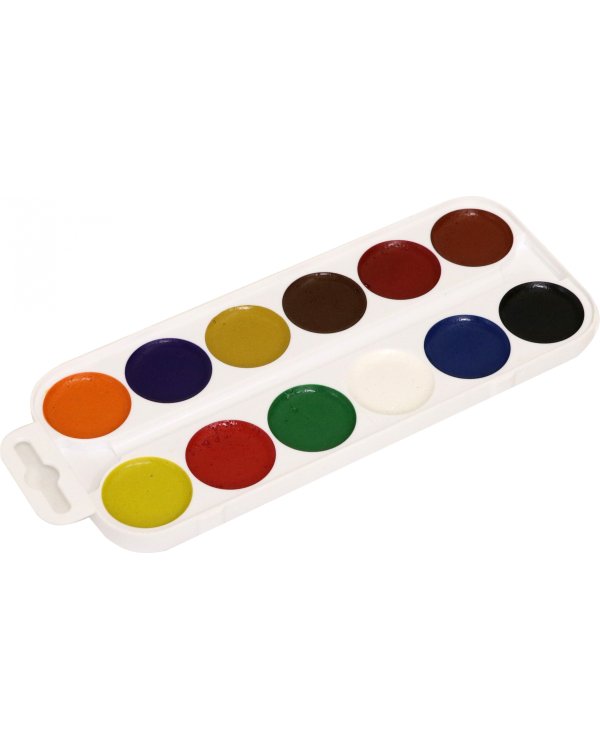 Акварель медовая, 12 цветов, без кисти