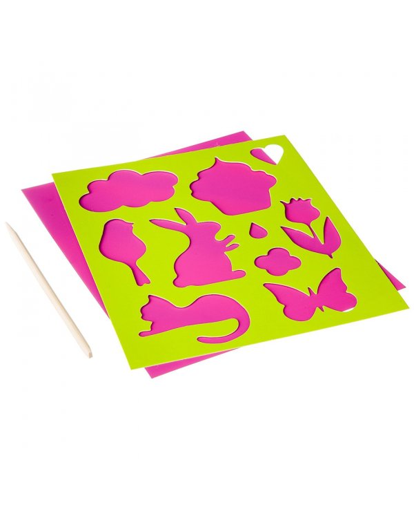 Гравюра с трафаретом для девочек