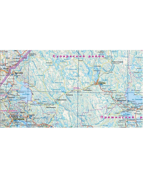 Республика Карелия. Карта складная