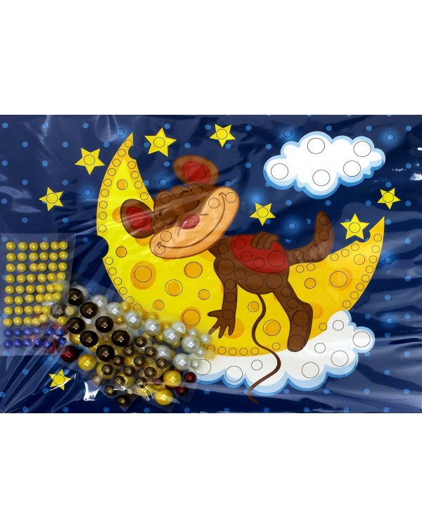 Набор для детского творчества "Жемчужная сказка". Мышонок (ANMT-40)