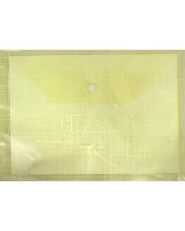 Папка на кнопке (А4, пластиковая, желтая) (CY209-12-Y)