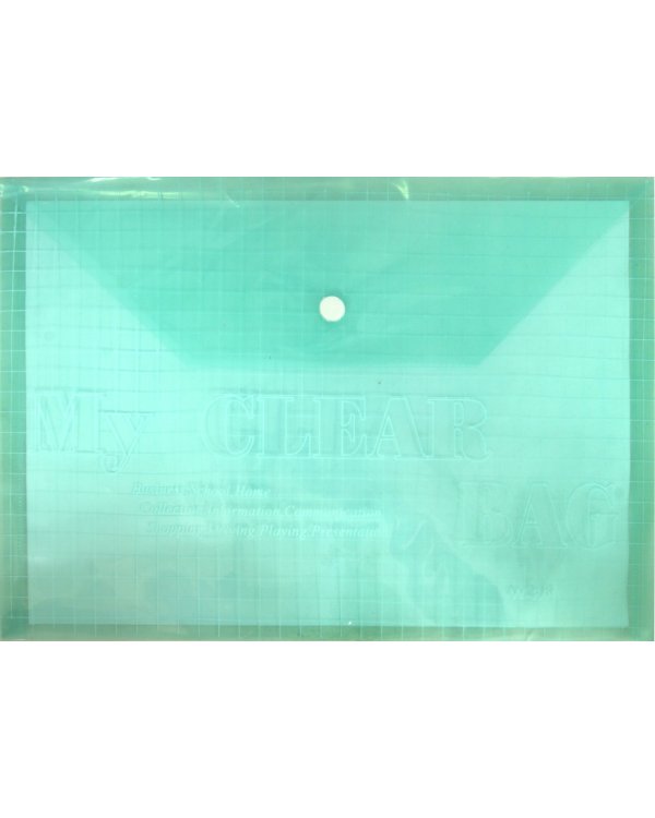 Папка на кнопке, А4, пластиковая, зеленая (CY209-12-G)