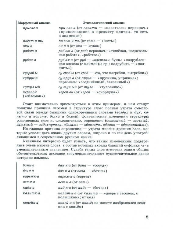 Этимологический анализ на уроках русского языка. Пособие для учителя
