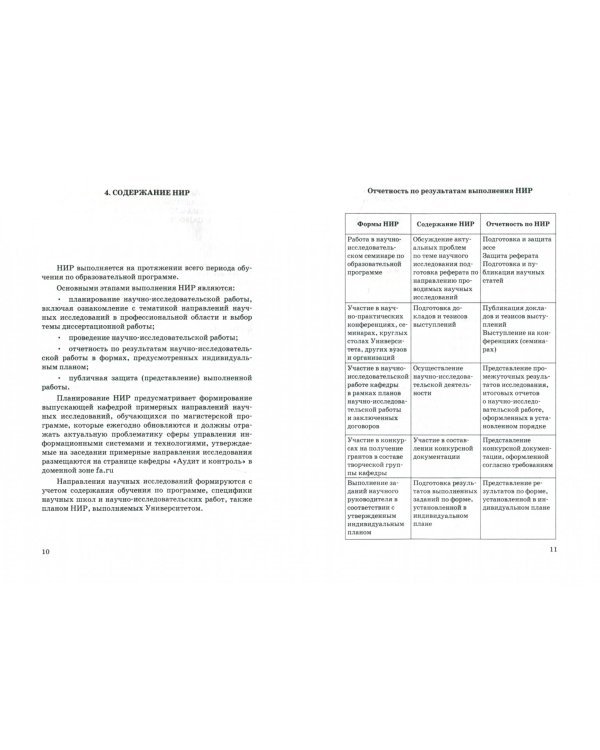 Программа научно-исследовательской работы для студентов 38.04.09 "Государственный аудит"