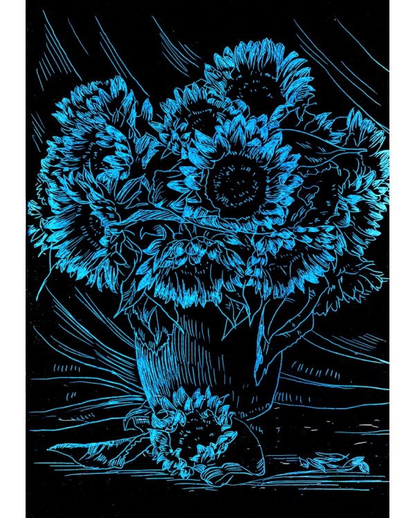 Гравюра в конверте. Цветы