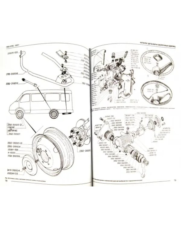 ГАЗ-2705, -3221, -32213. Каталог деталей