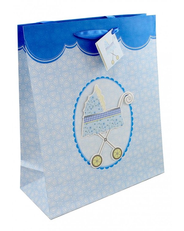 Пакет подарочный бумажный "Baby Carriage" Дизай в ассортименте (07B-0014/15/16/17)