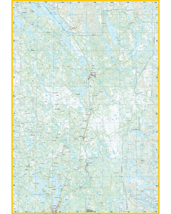 Карелия. Суоярвский район (север). Суоярви. Карта складная