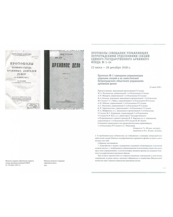 Архивы и власть. Протоколы и журналы. Том 1. 1918-20 гг.