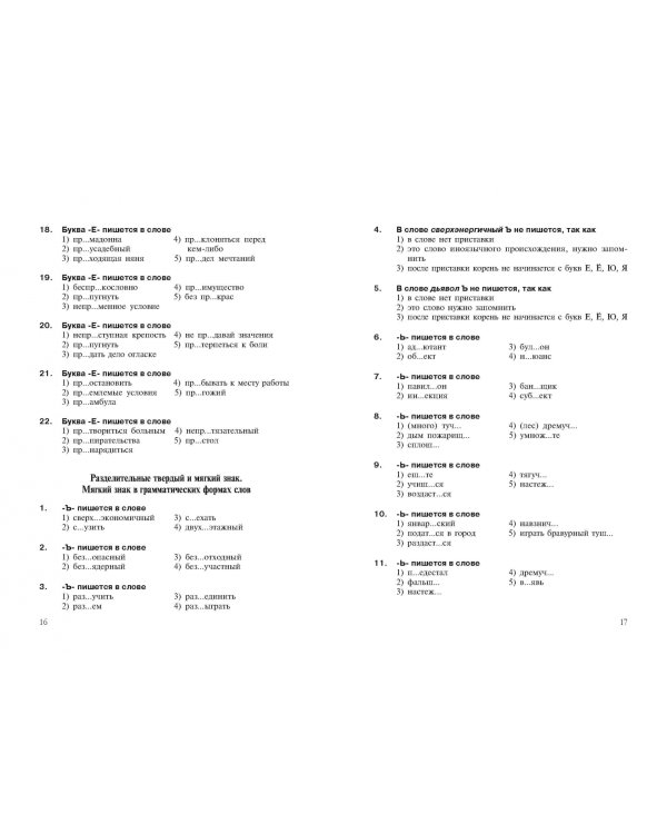 Интенсивный курс русского языка. 1000 тестов для подготовки к Всероссийскому тестированию и ЕГЭ