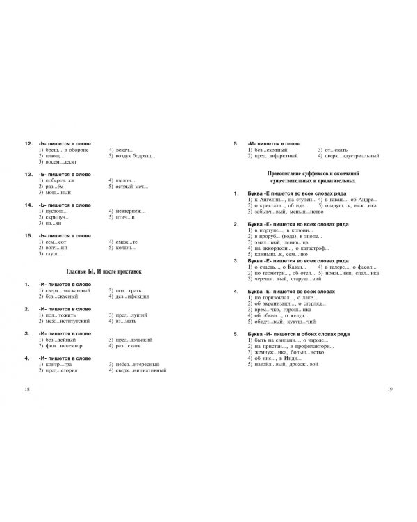 Интенсивный курс русского языка. 1000 тестов для подготовки к Всероссийскому тестированию и ЕГЭ