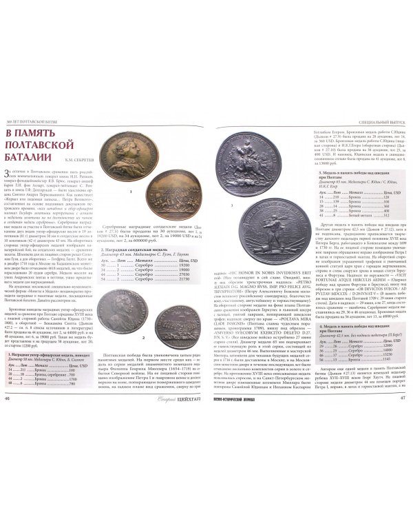 Журнал "Старый Цейхгауз". "Военно-исторический журнал". Спец. выпуск.300 лет Полтавскому сражению