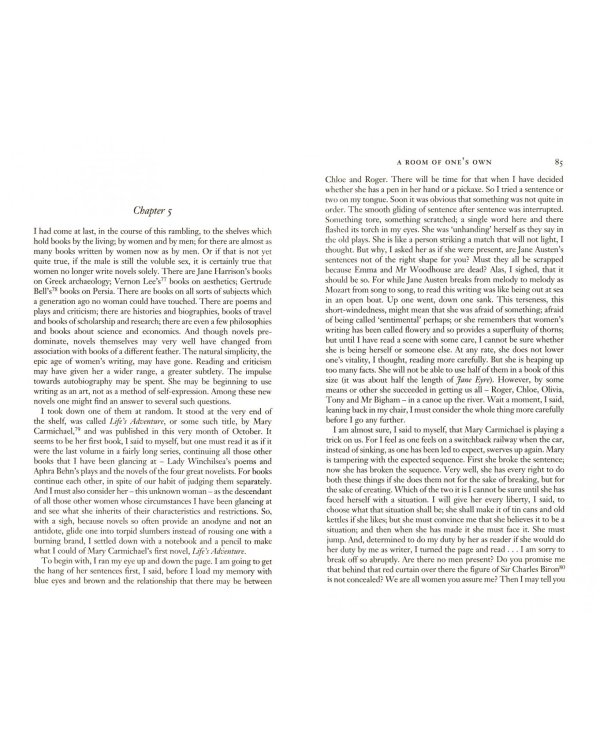 Room of One's Own &amp; The Voyage Out