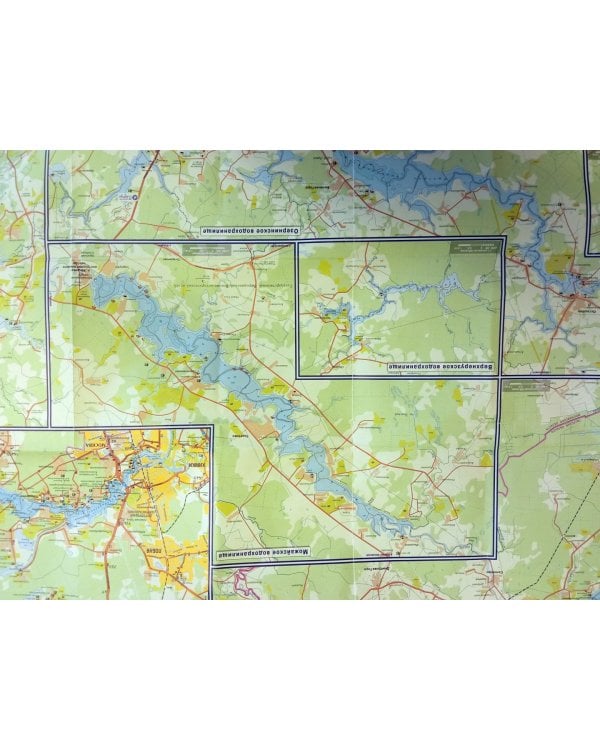 Карта озер и водохранилищ Подмосковья