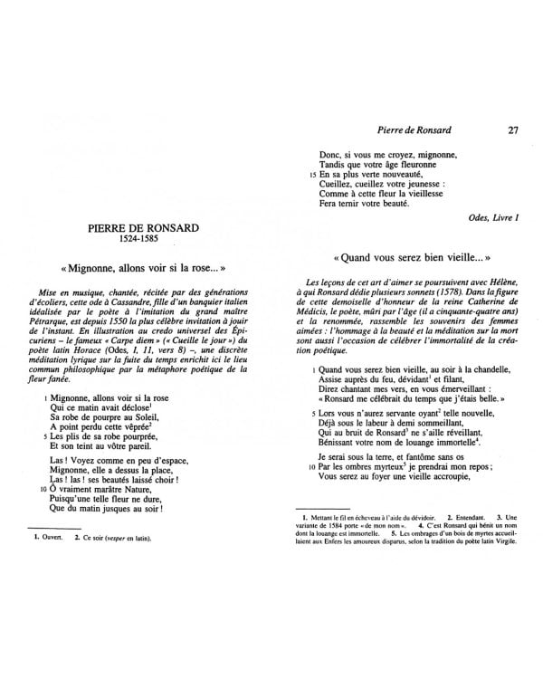 Anthologie de la poesie francaise de Villon a Verl