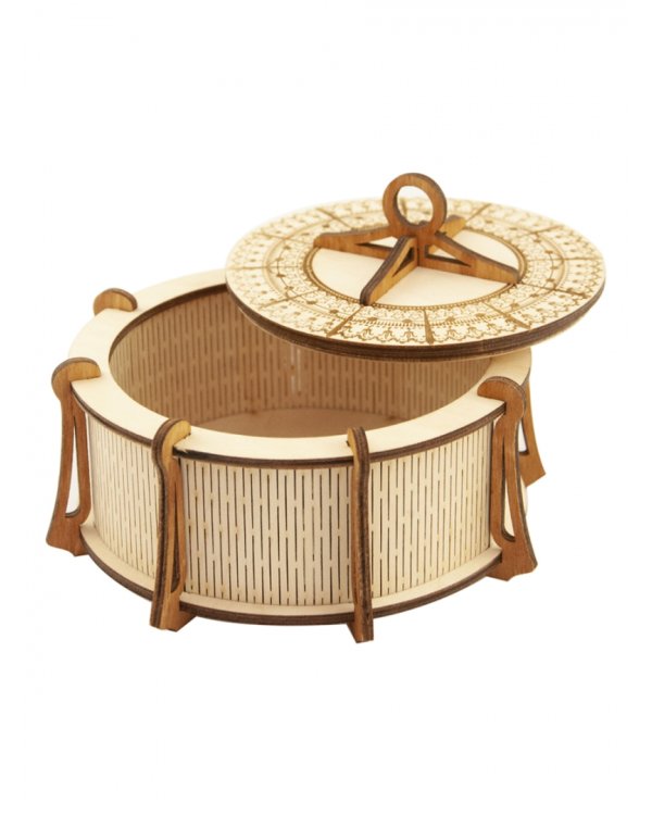 Сборная модель Шкатулка круг