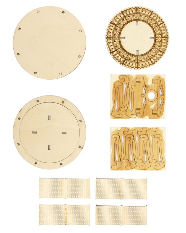 Сборная модель Шкатулка круг