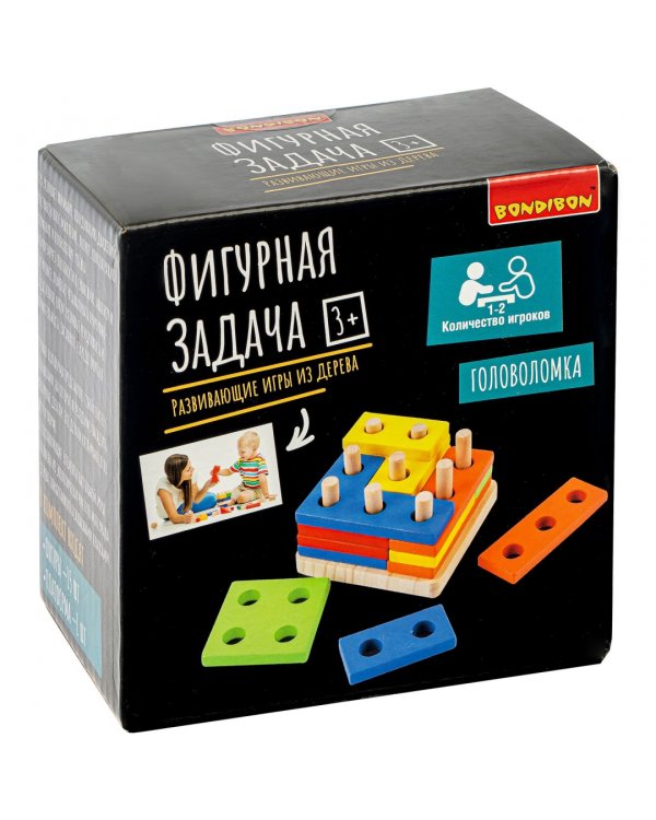Головоломка игра из дерев "Фигурная задача" (ВВ4862)