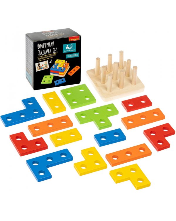 Головоломка игра из дерев "Фигурная задача" (ВВ4862)