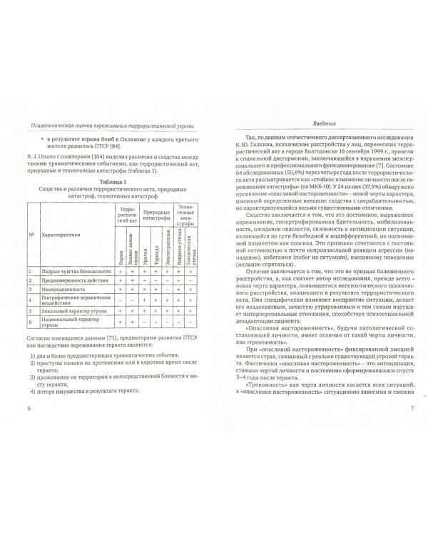 Психологическая оценка переживания террористической угрозы. Руководство