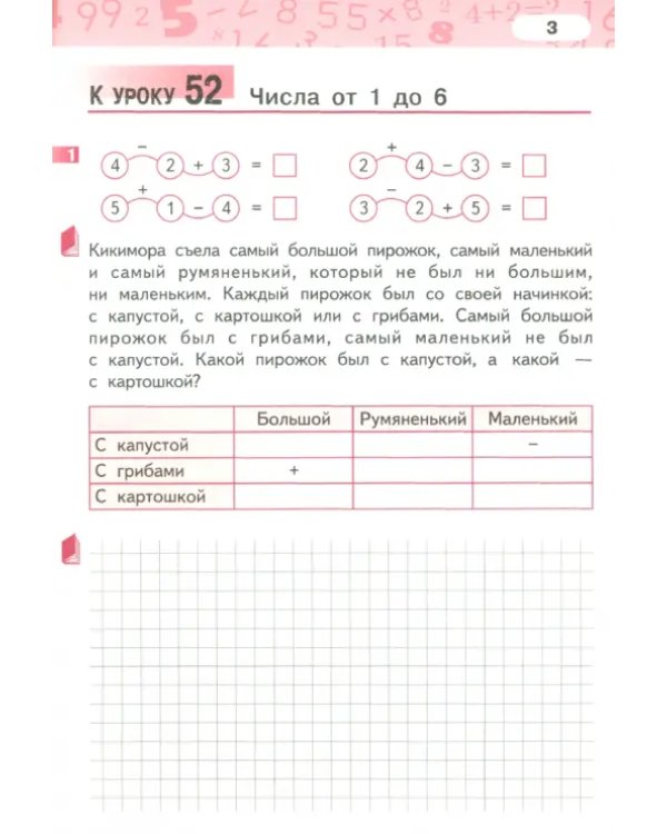 Математика. 1 класс. Рабочая тетрадь. В 4-х частях. Часть 3