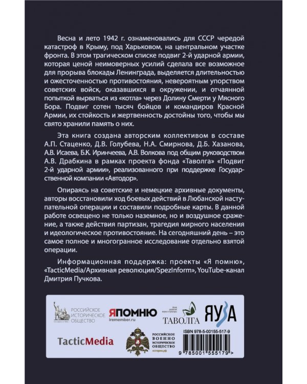 Подвиг 2-й Ударной армии. Любанская наступательная операция