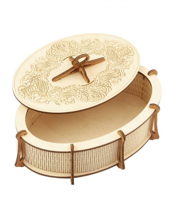 Сборная модель Шкатулка овал