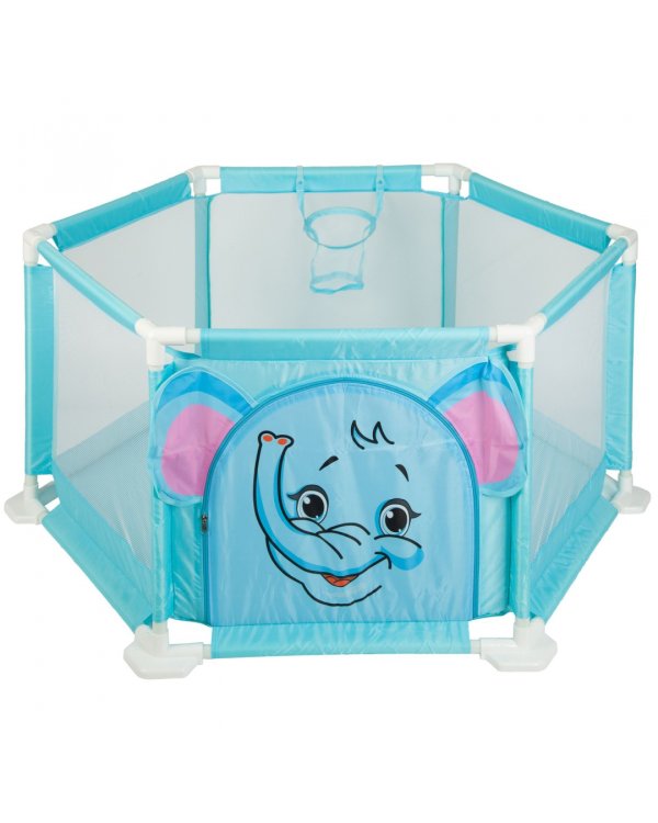 Манеж складной «Веселые игры», голубой, ВВ4488