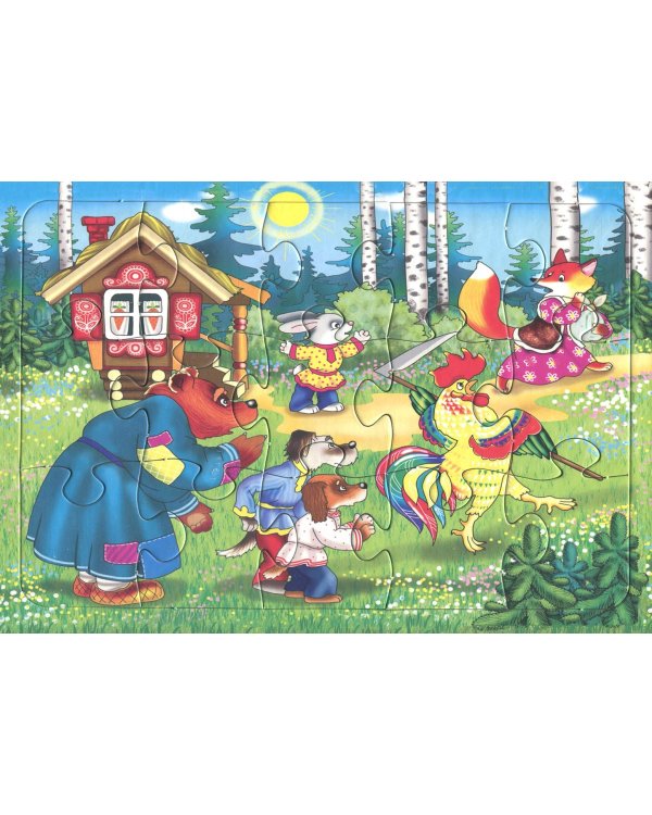 Пазл-15 "Заюшкина избушка" (П-1524)