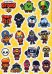Наклейки магнитные Brawl Stars,NA0020