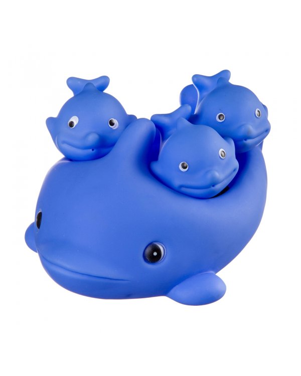 Набор игрушек для купания,Дельфин с дельфинч, 4 шт