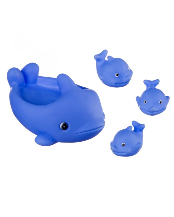 Набор игрушек для купания,Дельфин с дельфинч, 4 шт