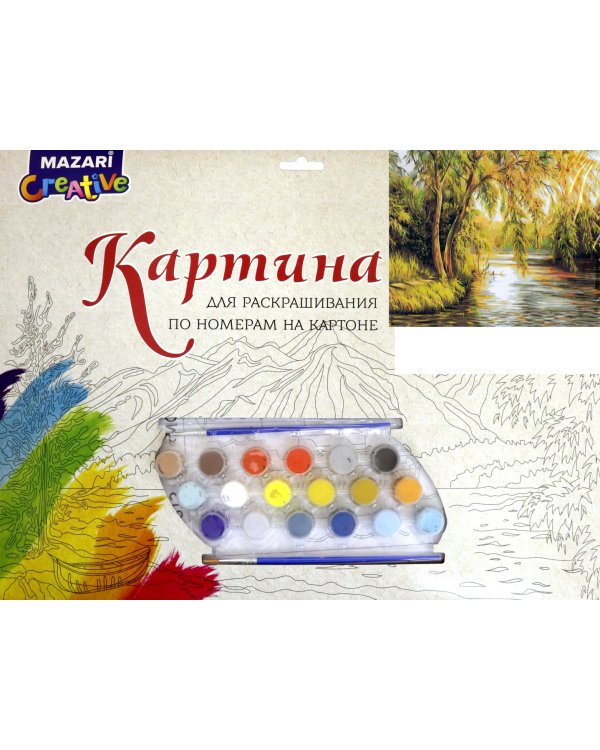 Картина по номерам Ива над рекой