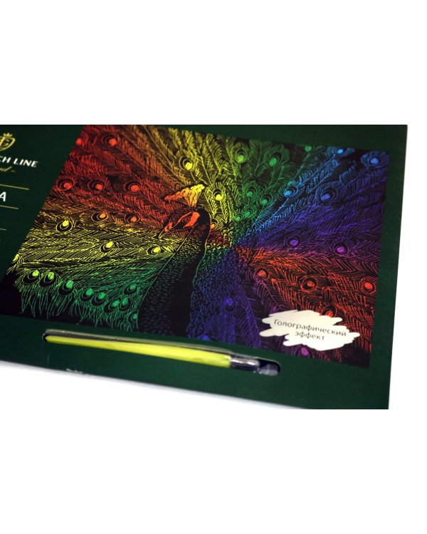 Гравюра с голографическим эффектом "Павлин" (EA_22579)