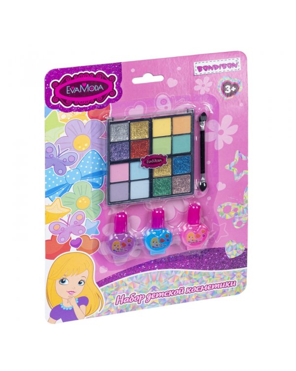 Набор детской декор.косметики блестящ.тени для век