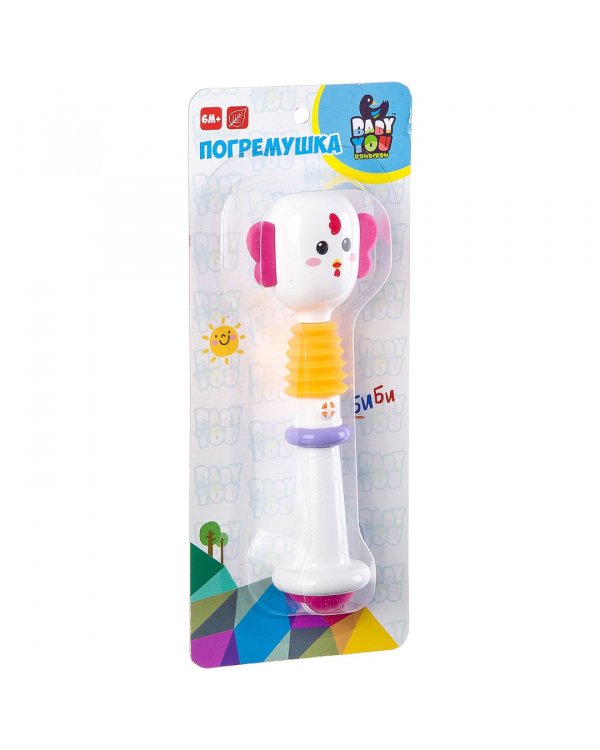 Погремушка развивающая. Птичка белая