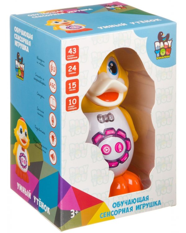 Обучающая сенсорная игрушка Умный утенок