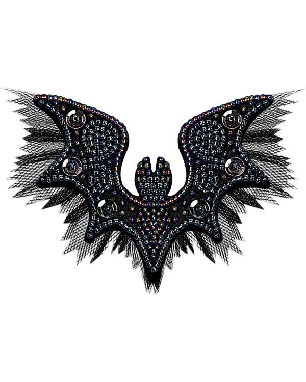 Набор для творчества. Вышивка бисером и пайетками по фетру. Подарочный патч Леди ночь