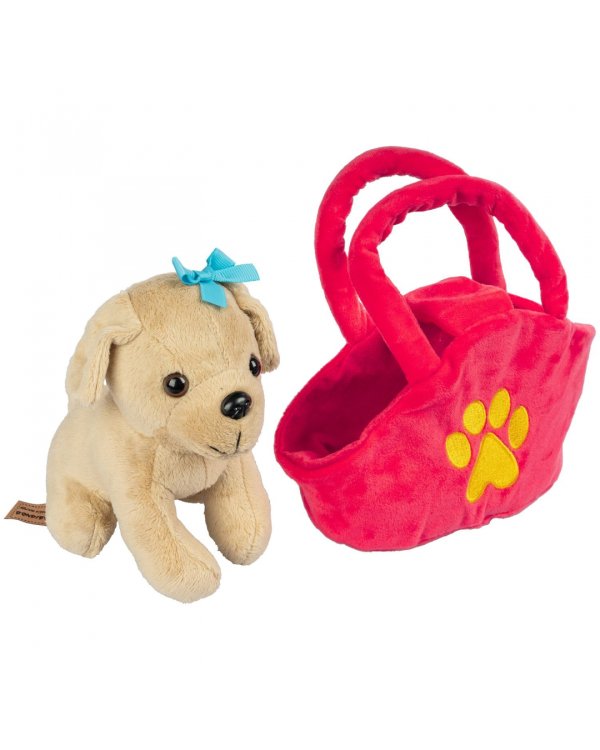 Собачка в сумочке, на батарейках, светло-коричневая, лает